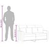 vidaXL divvietīgs dīvāns, melns audums, 120 cm