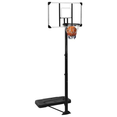 vidaXL basketbola vairogs, caurspīdīgs, 256-361 cm, polikarbonāts