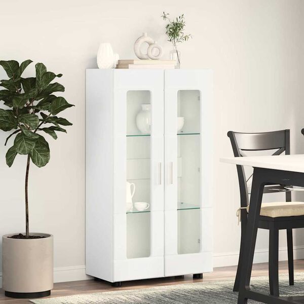 vidaXL Puse FLORIN Balts 55,5 x 29 x 103 cm Inženierijas koks