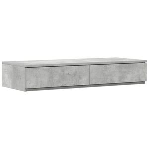vidaXL Gultas atvilktnes Betona pelēks 100 x 36,5 x 16,5 cm