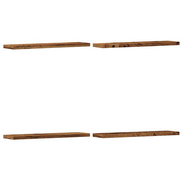 vidaXL sienas plaukti 4 gab. veca koka 40x20x1,5 cm inženierijas koks