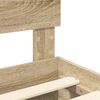vidaXL Gultas rāmis Sonoma ozols 200 x 200 cm Inženierijas koks