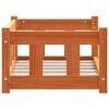 vidaXL Suņu gulta Vaks brūns 55 x 45 x 28 cm Ciets priedes koks