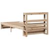vidaXL gultas rāmis ar galvgali, 75x190 cm, priedes masīvkoks