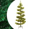 vidaXL mākslīgā Ziemassvētku egle podā, spirālveida, zaļa, 150 cm, PVC