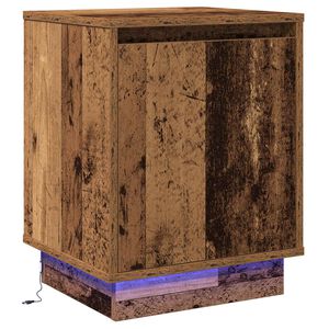 vidaXL Nakts skapītis Vecs koks 39 x 34,5 x 50 cm Inženierijas koks