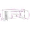 vidaXL TV vienības Balts 105 x 33 x 46 cm Inženierijas koks