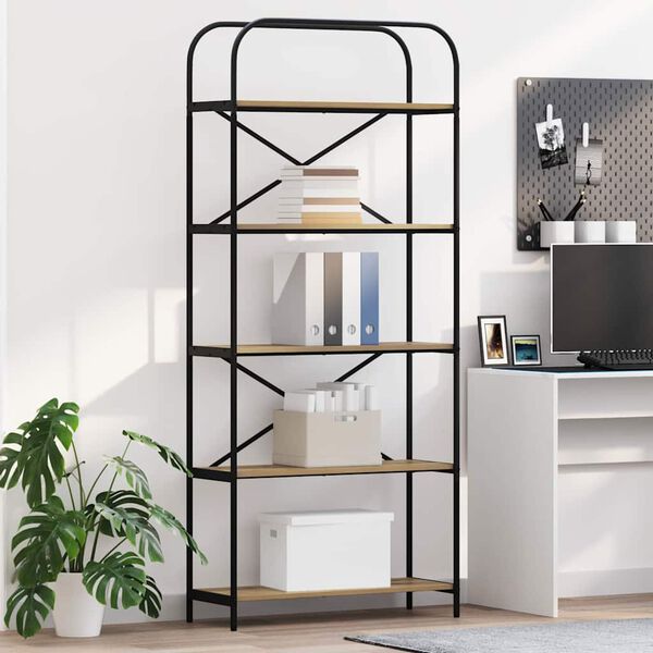 vidaXL Grāmatu plaukts Artisānā ozols 80 x 30 x 183 cm