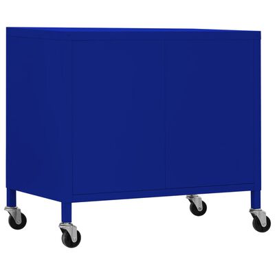 vidaXL skapītis, 60x35x56 cm, tērauds, tumši zils