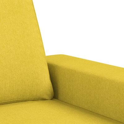 vidaXL divdaļīgs dīvānu komplekts, gaiši dzeltens audums