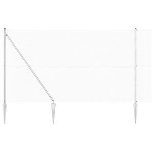 vidaXL Žoga āķis Sudraba 10 x 1,5 m (12 x 12 mm tīkla) Tērauds