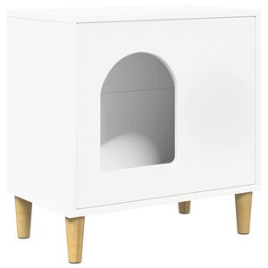 vidaXL Kaķu māja Balts 51 x 30 x 52 cm Inženierijas koks