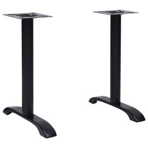 vidaXL Bistro Galda Kājas 2 gab Melns 61x8x72 cm Čuguns