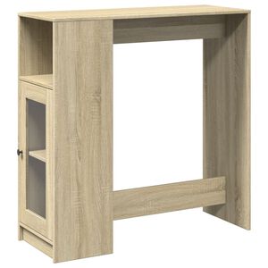 vidaXL bāra galds ar plauktiem, ozola krāsa, 101x40x103,5 cm