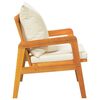 vidaXL Dārza krēsls ar spilvenu 2 pcs Brūna Akācijas masīvkoks