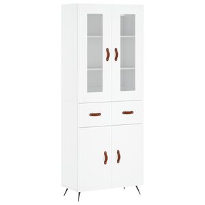 vidaXL augstais skapis, balts, 69,5x34x180 cm, inženierijas koks