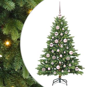 vidaXL Mākslīgā Ziemassvētku eglīte su 150 LED Zaļa 120 cm PE un PVC