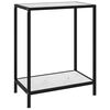vidaXL konsoles galdiņ&scaron;, balts, 60x35x75 cm, rūdīts stikls
