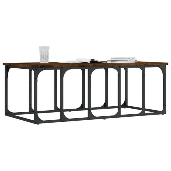 vidaXL kafijas galdiņ&scaron;, ozola krāsa, 100x50x35,5 cm, inženierijas koks