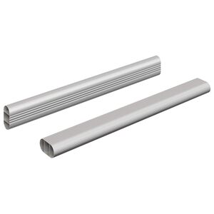 vidaXL Skapja stieple 2 pcs Sudraba 264 x 15 x 29 mm
