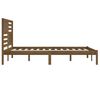 vidaXL gultas rāmis, medus brūns, masīvkoks, 200x200 cm