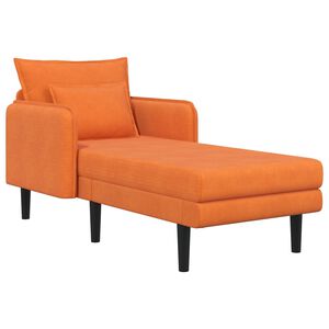 vidaXL Liels &scaron;ezlongs Oranža Korduroja audums