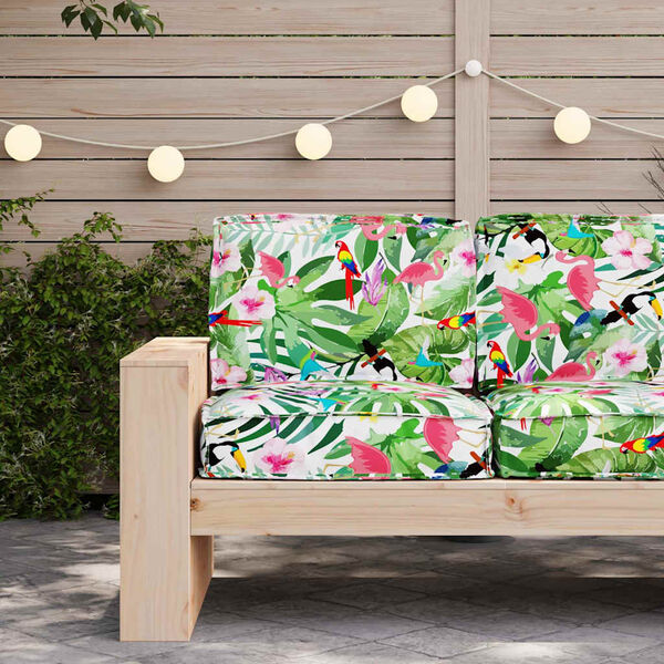 vidaXL Kastī&scaron;u spilvenu komplekts Ziedu raksts 2 pcs Tropiskie džungļi