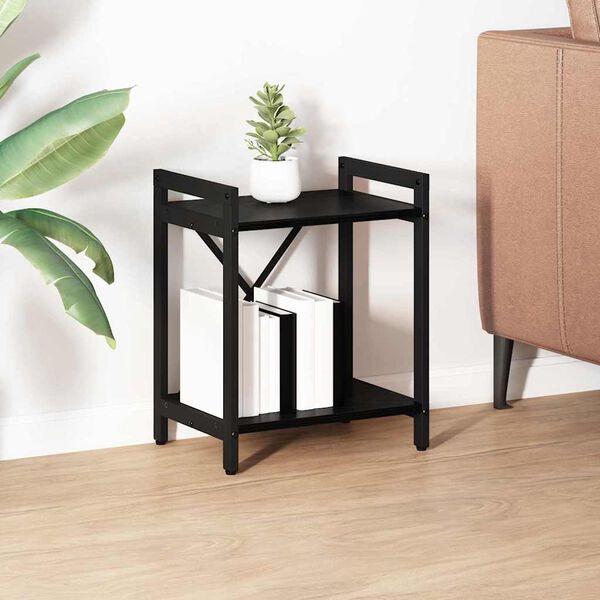 vidaXL Grāmatu plaukts Melns ozolkoks 40 x 30 x 50 cm