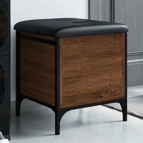 vidaXL uzglabā&scaron;anas sols, brūns, 42x42x45 cm, inženierijas koks