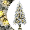 vidaXL Mini Ziemassvētku eglīte, apsnigusi 120 cm 100 LED Silti balts