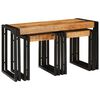 vidaXL Nesting galds 3 gab. Brūns un melns 82 x 40 x 45 cm