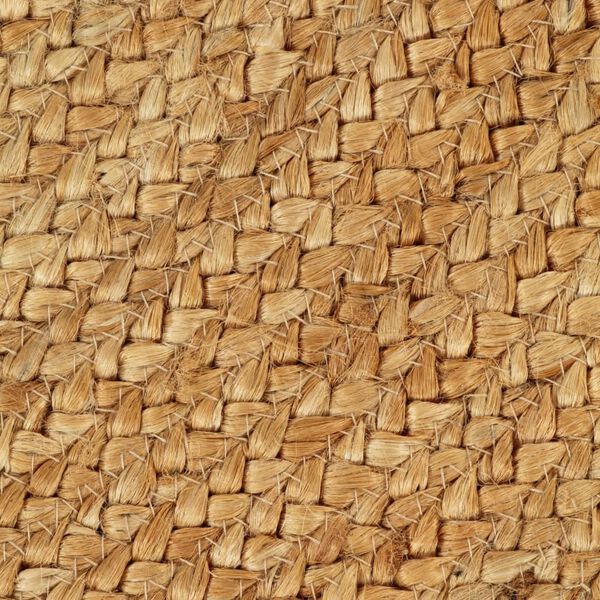 vidaXL pīts paklājs ar krokainu malu, apaļ&scaron;, 180 cm, džuta