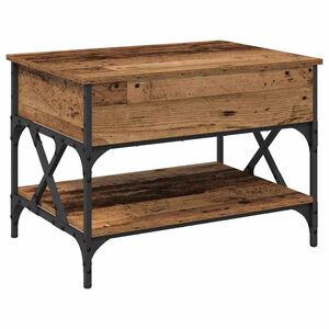 vidaXL Kafijas galdiņ&scaron; Vecs koks 70x50x50cm Inženierijas koks