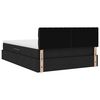 vidaXL Gulta ar uzglabā&scaron;anas vietu un matraci Melna 140 x 190 cm