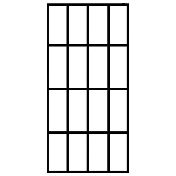 vidaXL dušas siena, caurspīdīgs rūdīts stikls, 80x195 cm