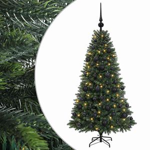vidaXL Mākslīgā Ziemassvētku eglīte ar rotājumiem 120 cm 150 LED