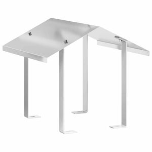 vidaXL Skurstene vāks Sudraba 40 x 40 x 37,5 cm Nerūsējo&scaron;s tērauds