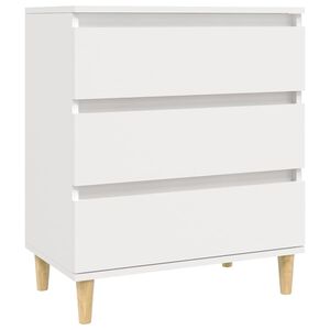 vidaXL kumode, balta, 60x35x70 cm, inženierijas koks