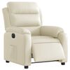 vidaXL elektrisks atpūtas krēsls, atgāžams, krēmkrāsas mākslīgā āda