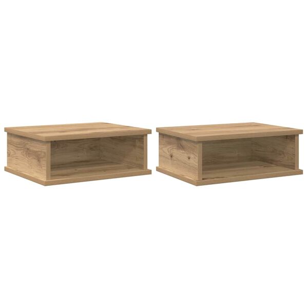 vidaXL Naktsgaldiņ&scaron; 2 pcs Artisānā ozols 40 x 31 x 15 cm