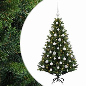 vidaXL Mākslīgā Ziemassvētku eglīte ar rotājumiem 120 cm 150 LED