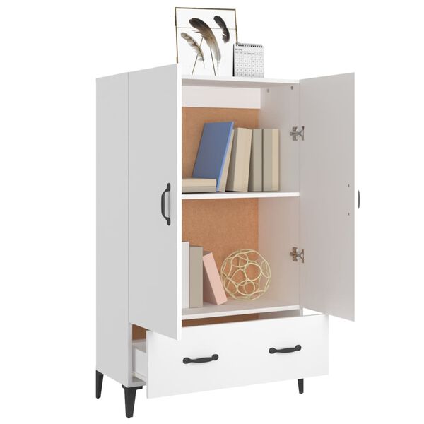 vidaXL augstais skapītis, balts, 70x31x115 cm, inženierijas koks