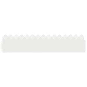 vidaXL Zāliena apmales 10 gab. 103 x 0,05 x 22 cm Tērauds Balts