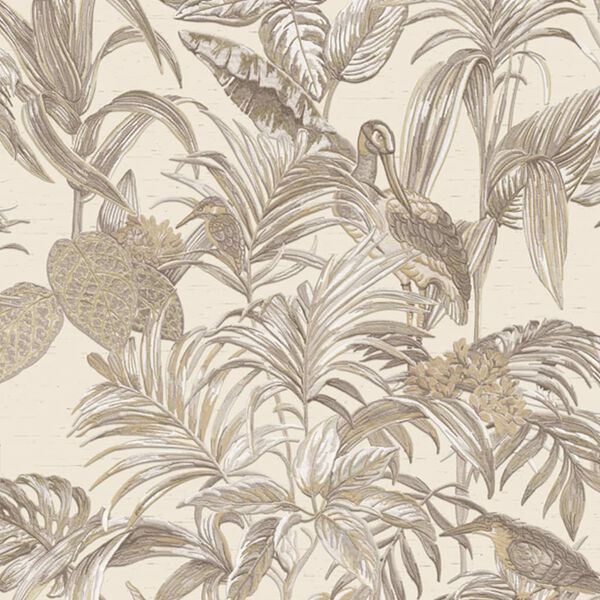 DUTCH WALLCOVERINGS tapete Bird-of-Paradise, krēmkrāsas