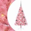 vidaXL Mākslīgais LED Ziemassvētku eglīte su 150 LED Rozā 120 cm PVC
