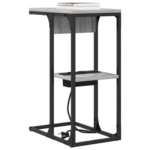 vidaXL Nakts skapītis Pelēks Sonoma 41,5 x 26 x 60,5 cm