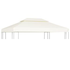 vidaXL nojumes jumta maiņas pārklājs, 3 x 4 m, 310 g/m&sup2;, krēmbalts
