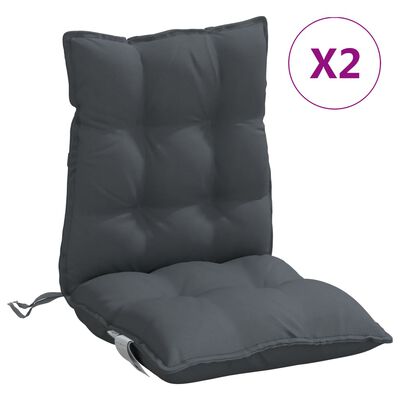 vidaXL dārza krēslu matrači, 2 gab., antracītpelēks oksforda audums