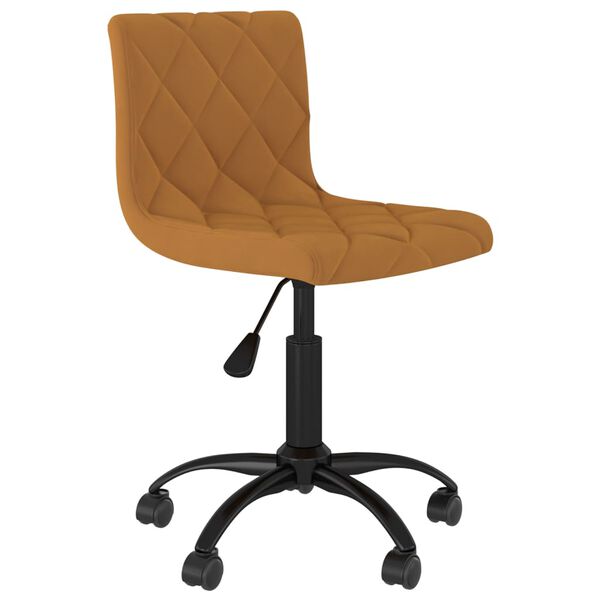 vidaXL grozāmi virtuves krēsli, 2 gab., brūns samts