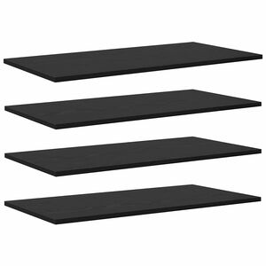 vidaXL Grāmatplaukta Paneļa 3 līmeņi 4 gab. 80 x 40 x 1,5 cm Melns